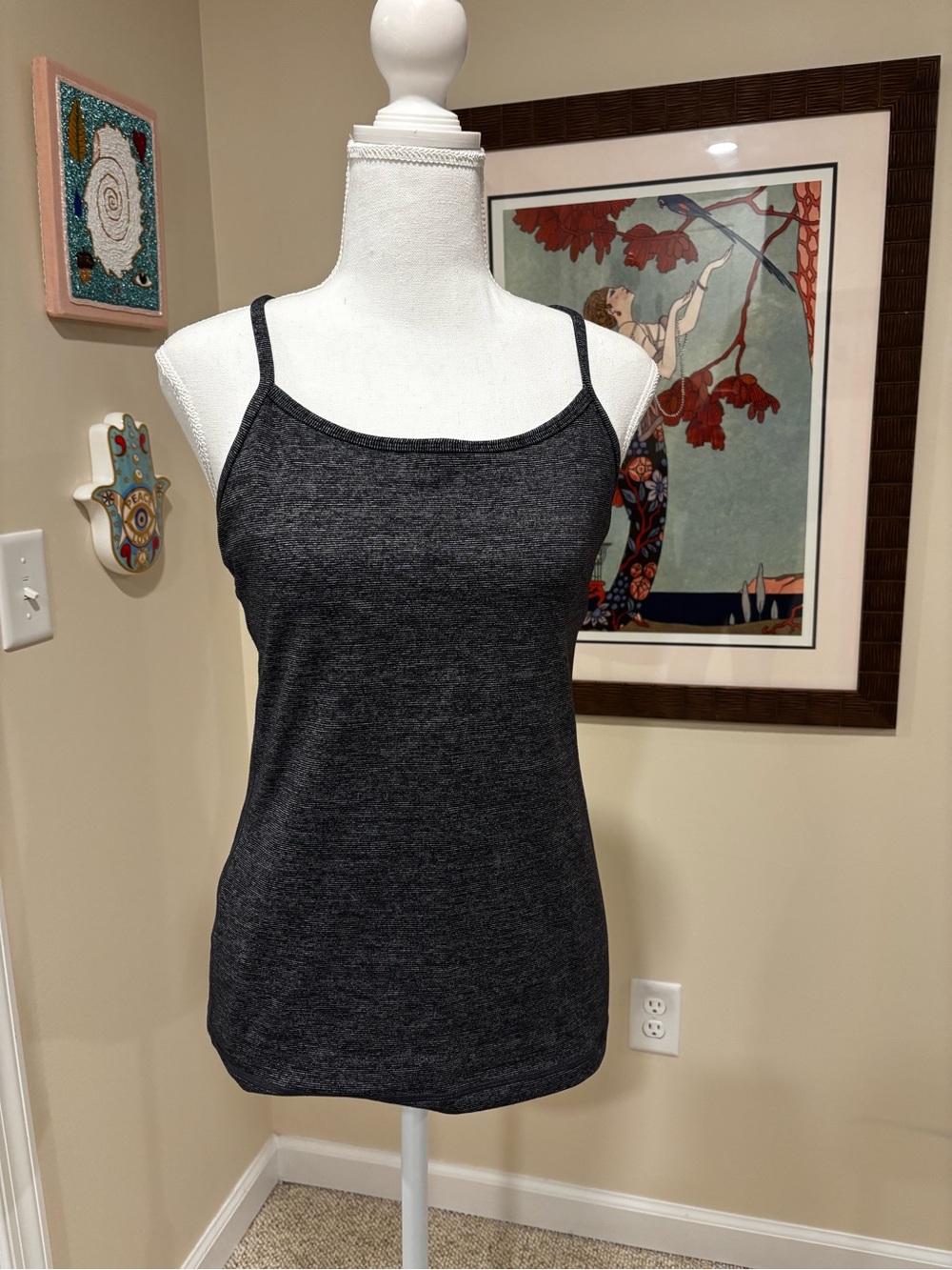 lululemon athletica Charcoal Gray Slim-Strap Camisole